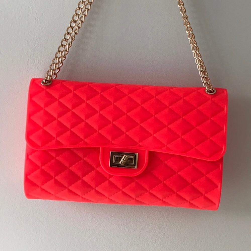 Neon Orange Jelly bag from Italy